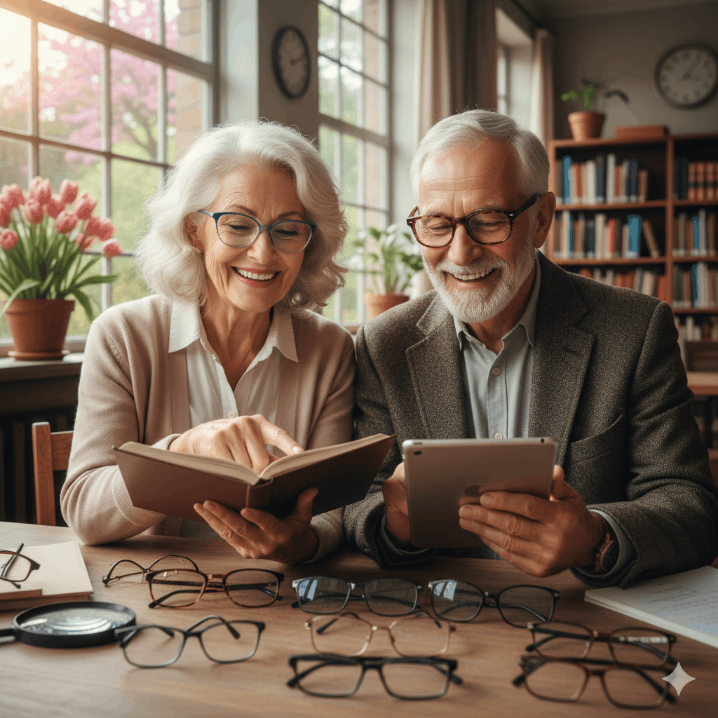 Senioren suchen Brillen aus Brillen für Senioren So richtig auswählen