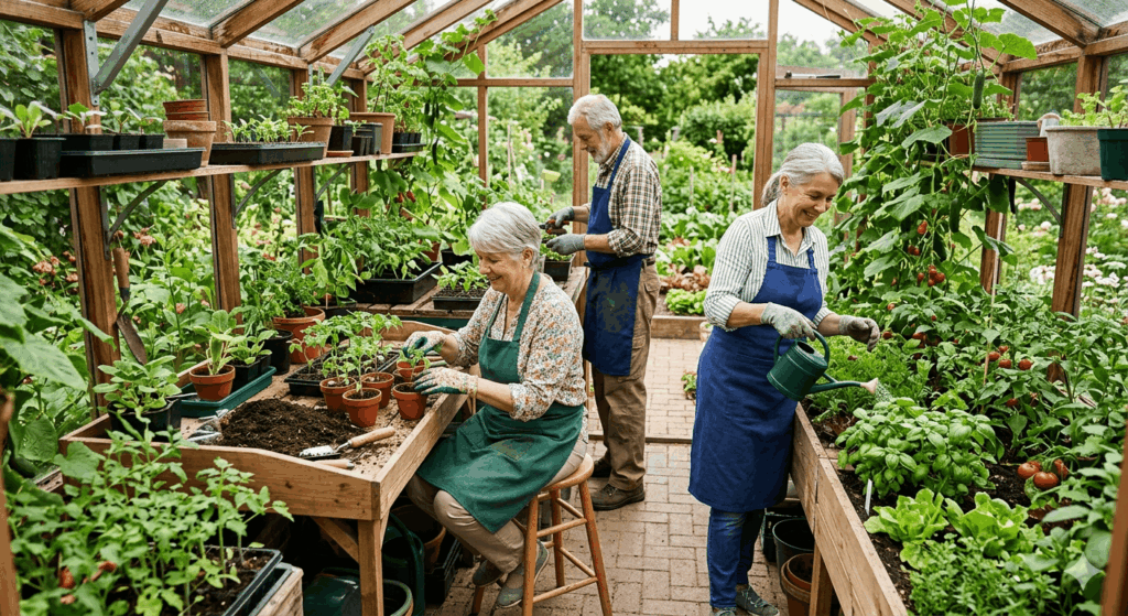 Gewächshaus im Garten Ein sinnvolles Hobby für Senioren