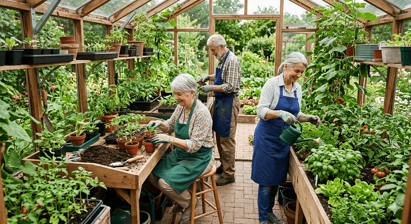 Gewächshaus im Garten Ein sinnvolles Hobby für Senioren