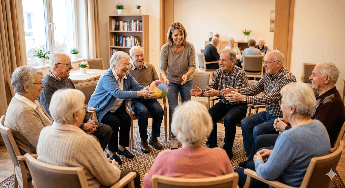 Seniorenspiele im Sitzkreis – Ideen für aktive und unterhaltsame Gruppen 2026